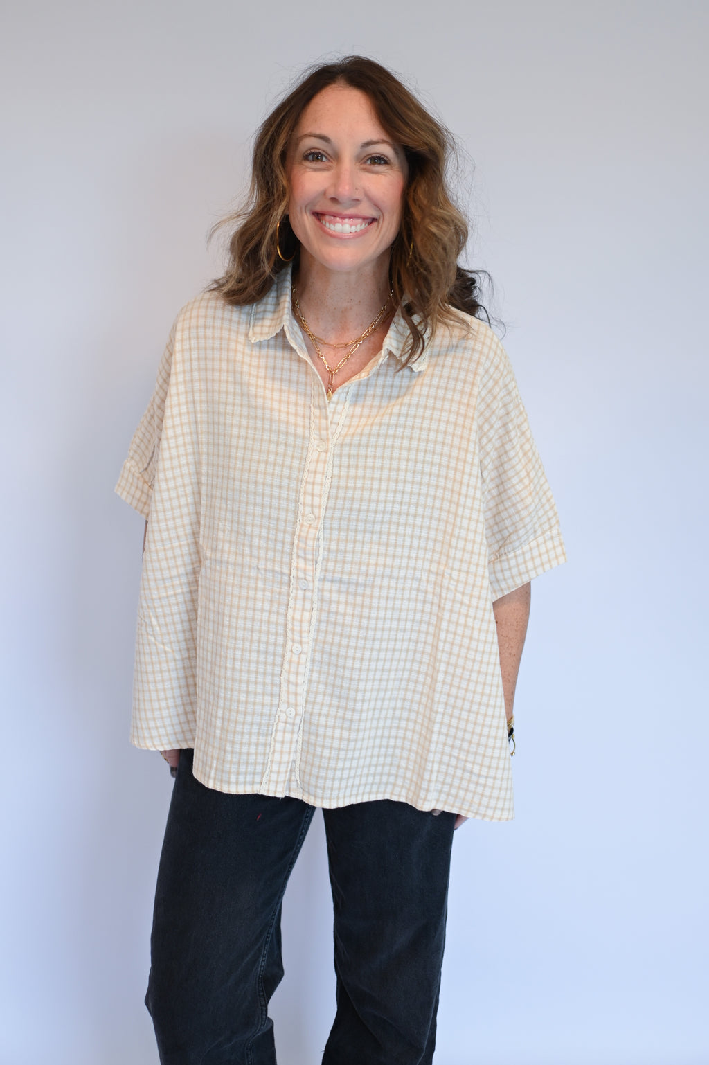 Sunday Gingham Button Down