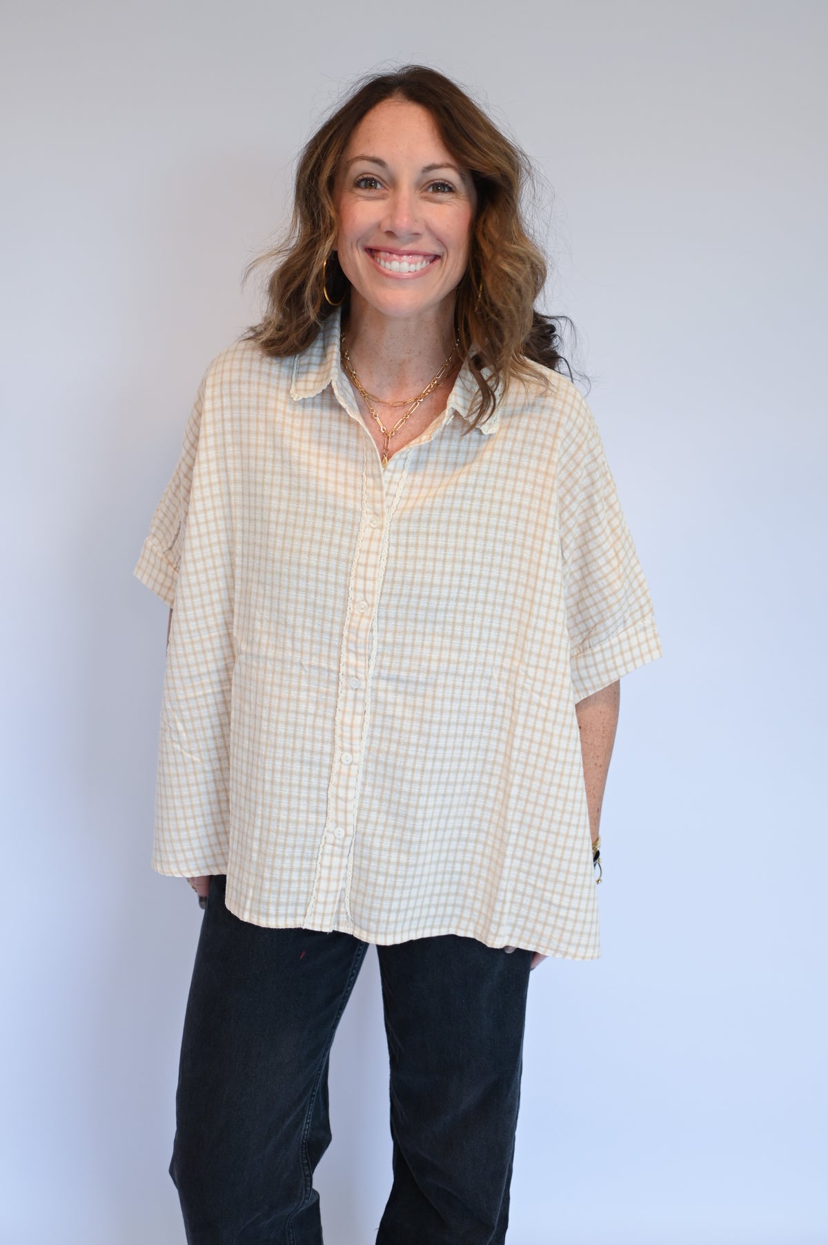 Sunday Gingham Button Down