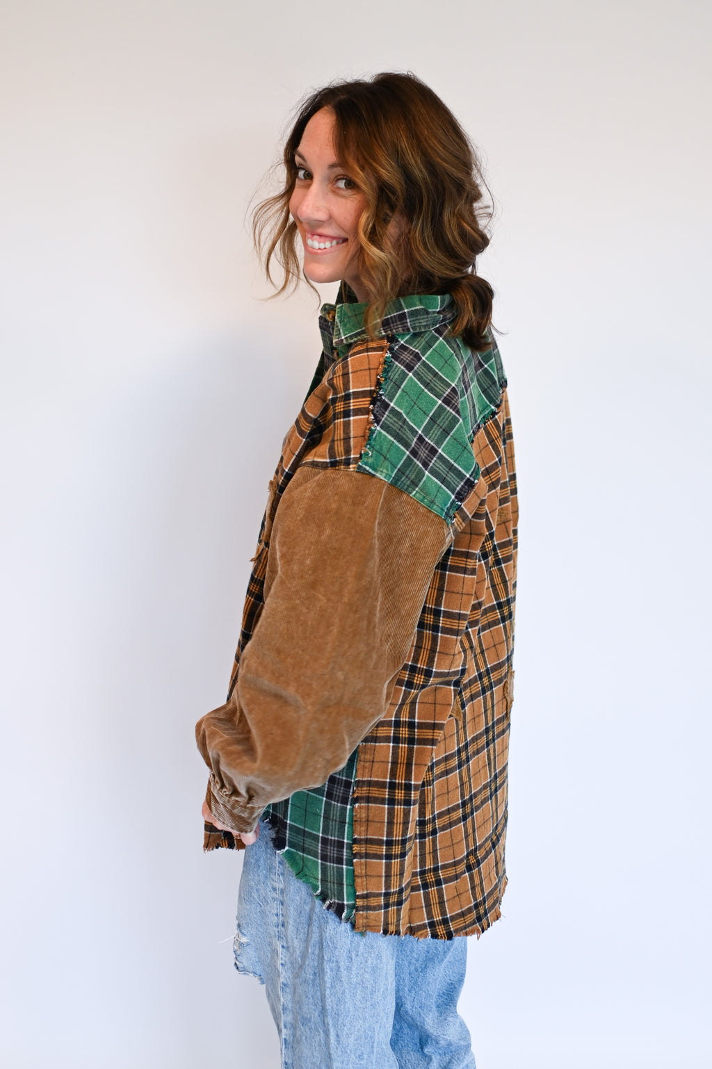Tess Mixed Plaid Shirt