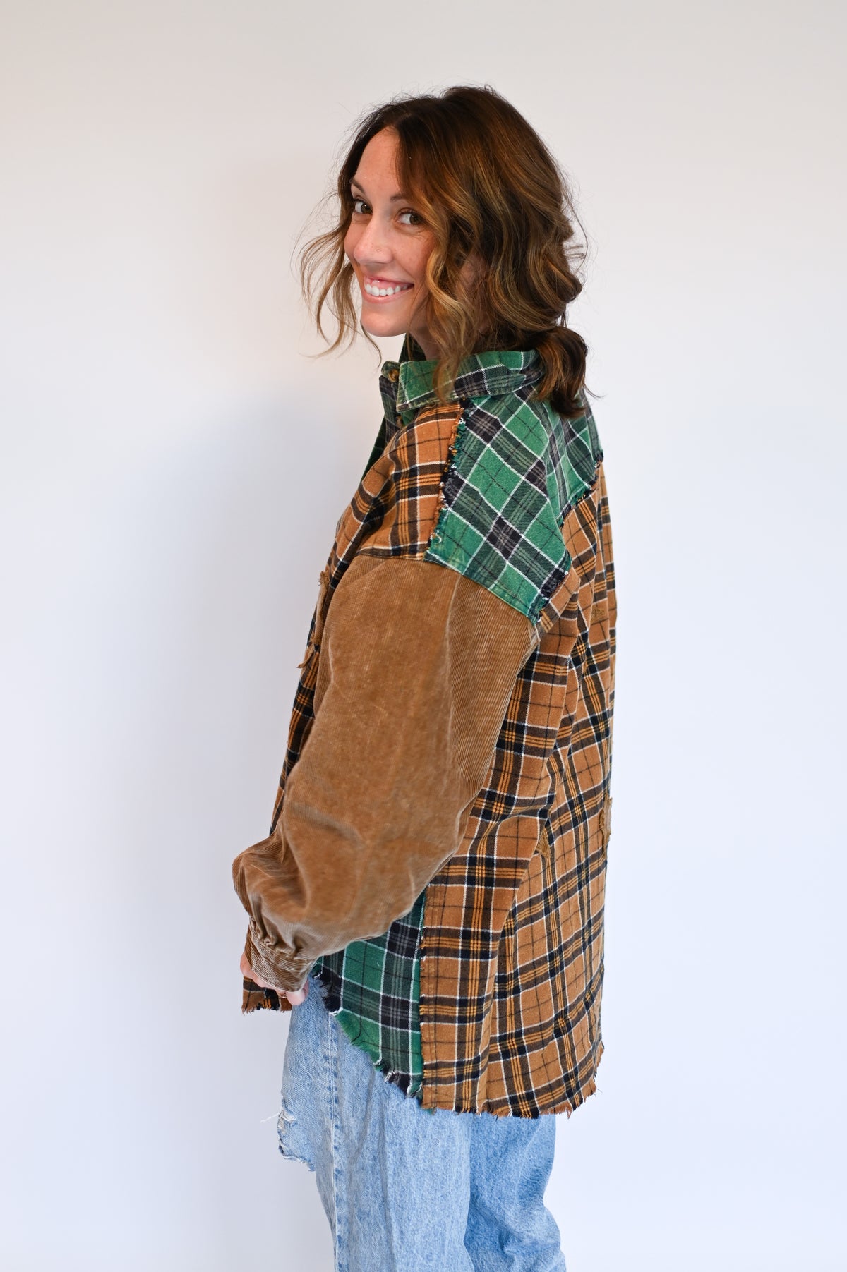 Tess Mixed Plaid Shirt