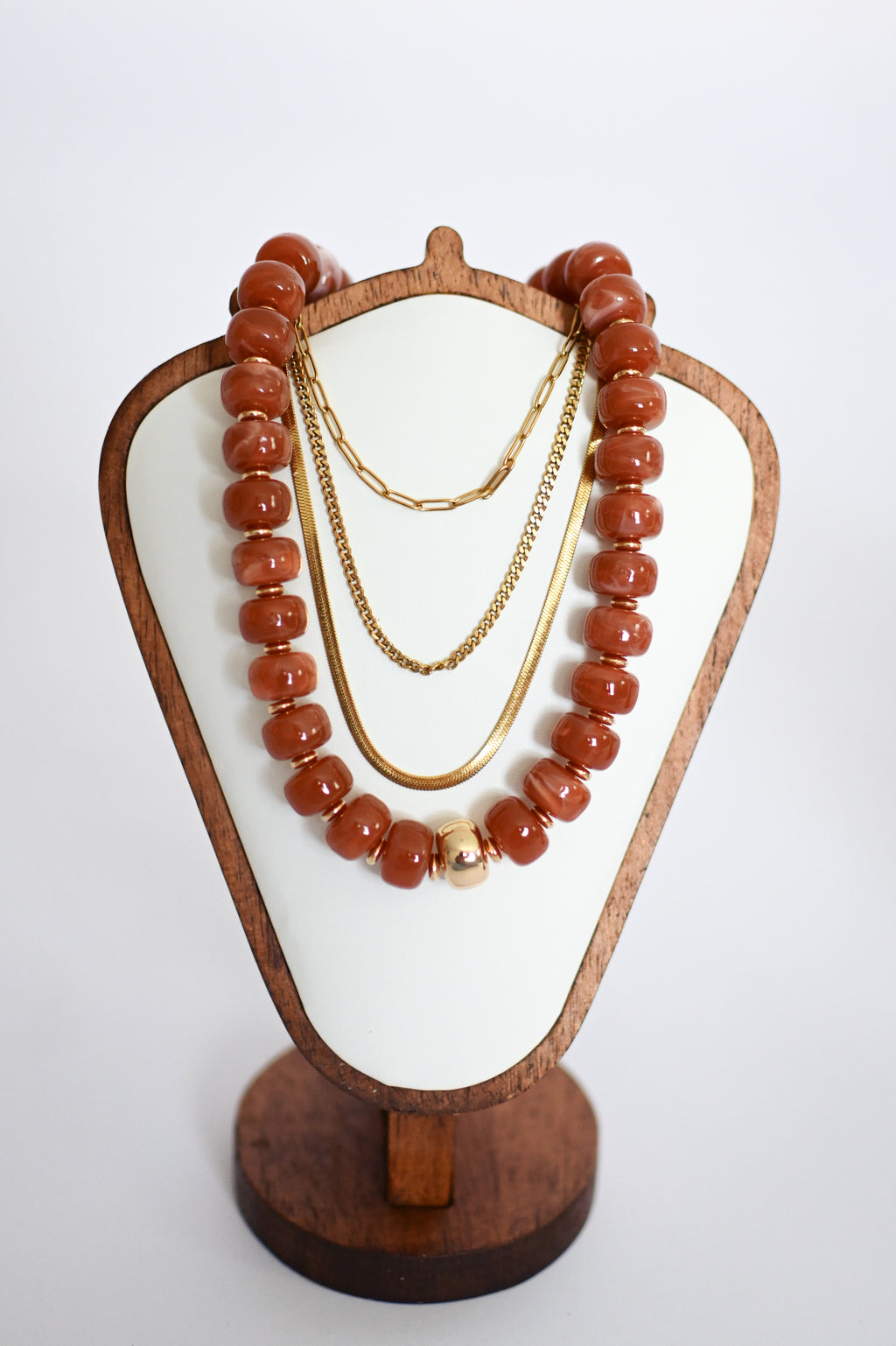 Chestnut Beaded Necklace