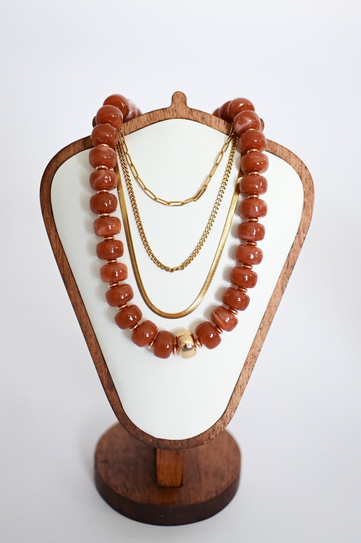 Chestnut Beaded Necklace