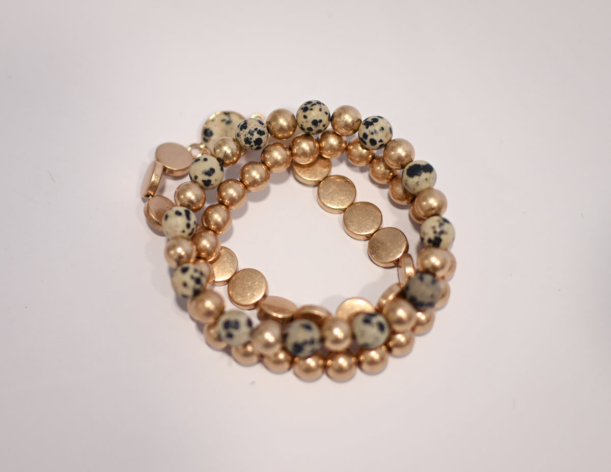 Spotted in Gold Bracelet Stack