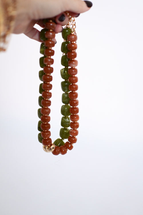 Chestnut Beaded Necklace